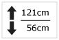 Height range 56-121cm