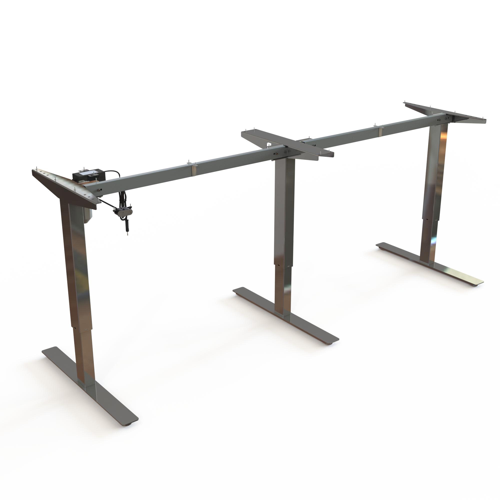 Electric Desk Frame | Width 222 cm | Chrome