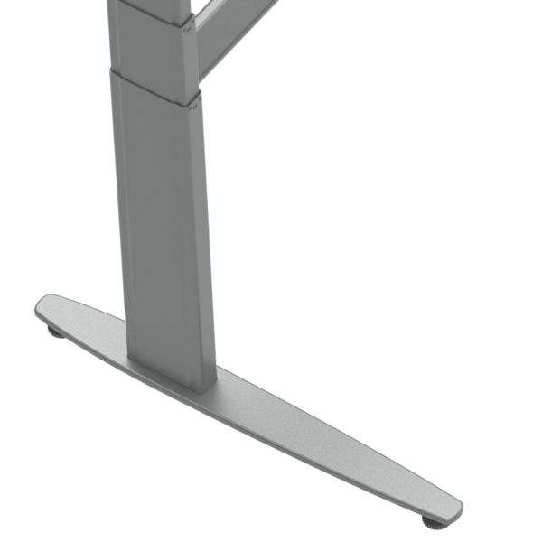 Electric Adjustable Desk | 180x180 cm | Walnut with silver frame