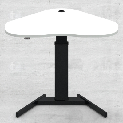 Electric Adjustable Desk | 117x90 cm | White with black frame