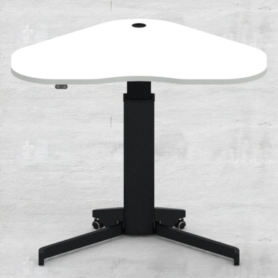 Electric Adjustable Desk | 117x90 cm | White with black frame