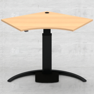 Electric Adjustable Desk | 138x92 cm | Beech with black frame