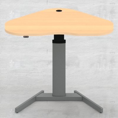 Electric Adjustable Desk | 117x90 cm | Beech with silver frame
