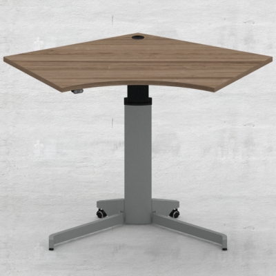 Electric Adjustable Desk | 138x92 cm | Walnut with silver frame