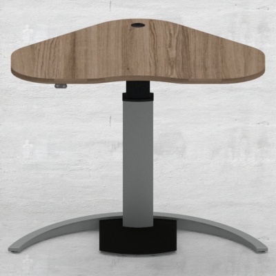 Electric Adjustable Desk | 117x90 cm | Walnut with silver frame