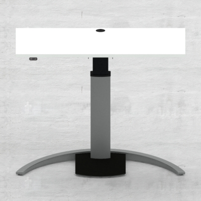 Electric Adjustable Desk | 120x60 cm | White with silver frame