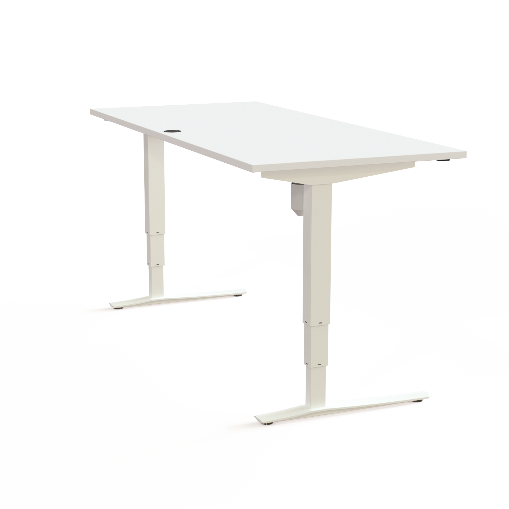 Electric Adjustable Desk | 180x80 cm | White with white frame