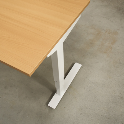 Electric Adjustable Desk | 120x60 cm | Beech with white frame